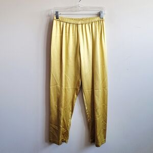 Peter Cohen Gold Silk Pull on Palazzo Pants